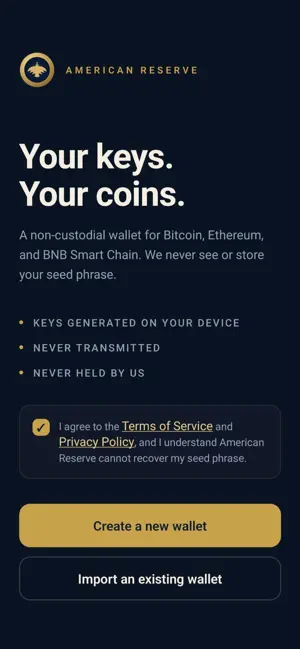 American Reserve Wallet screenshot 1