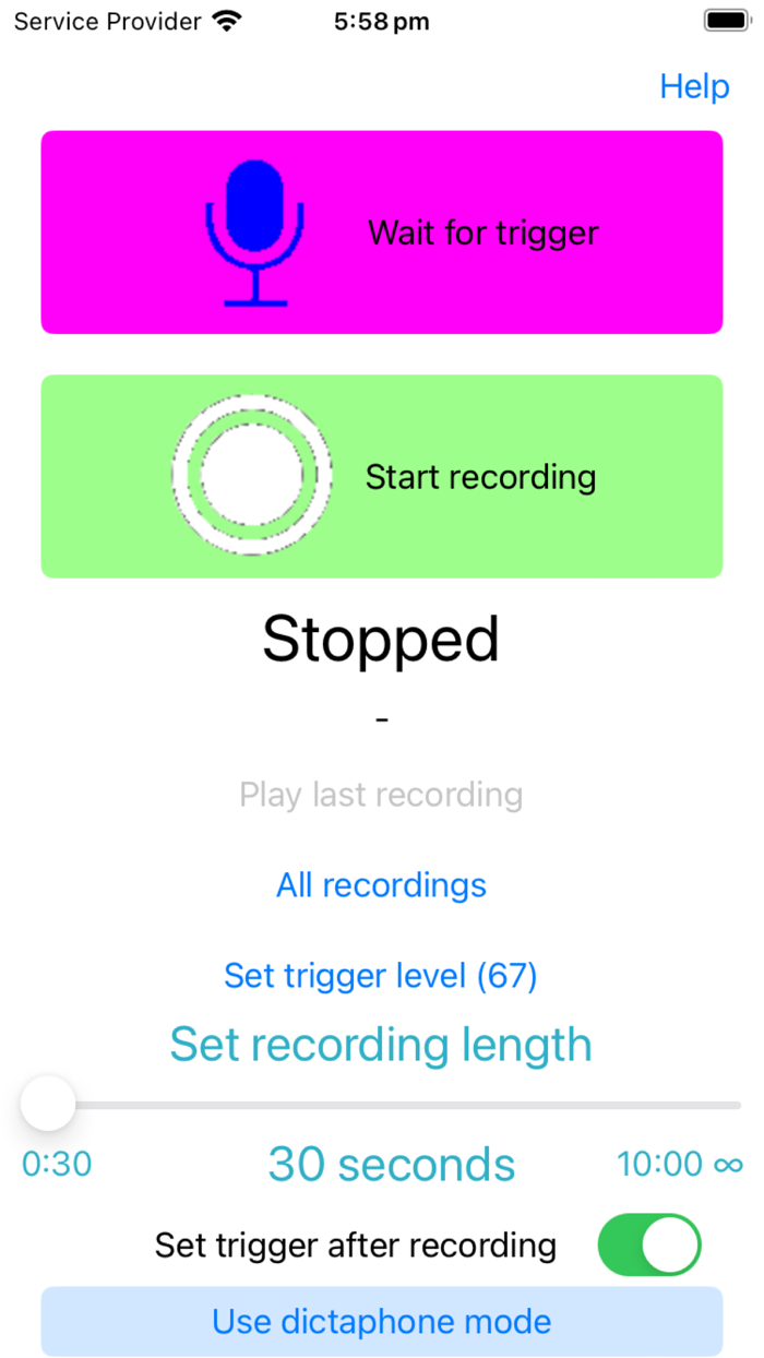 Recorder with trigger  Lite