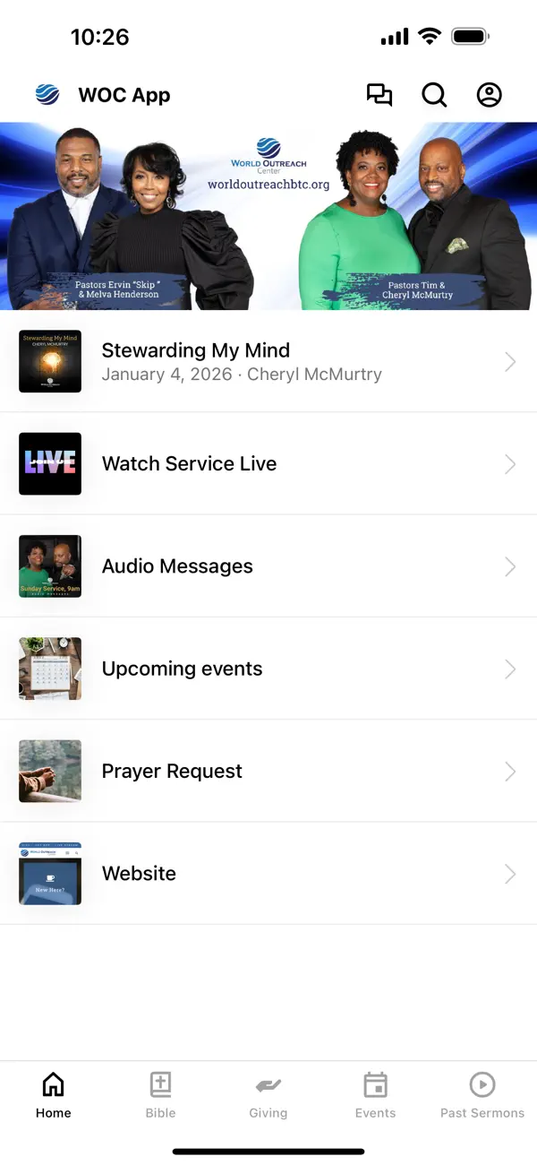 Screenshot #1 pour World Outreach Center