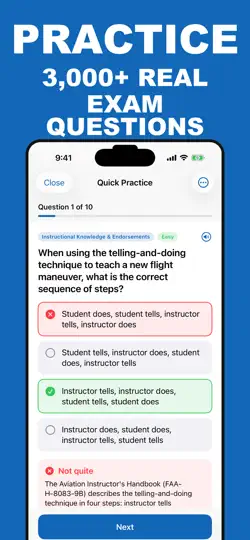 Capture d'écran de FAA Flight Instructor Prep CFI sur iPhone 2