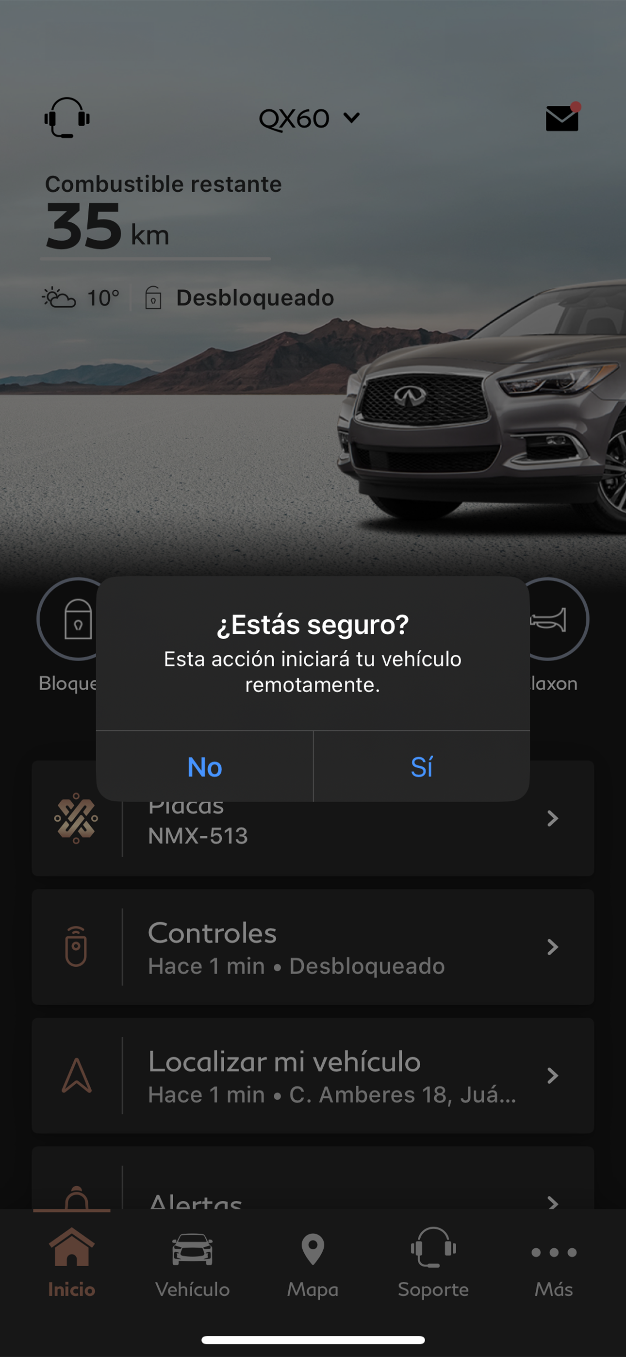 MiINFINITI screenshot 2