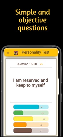 Personality Test. Screenshot 3 of 5