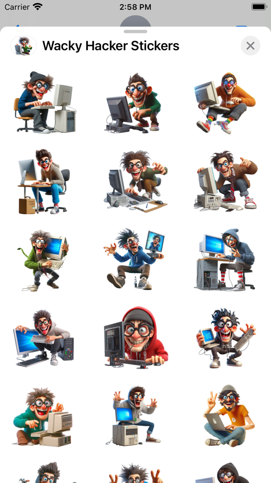 #1. Wacky Hacker Stickers (iOS) By: Paul Scott