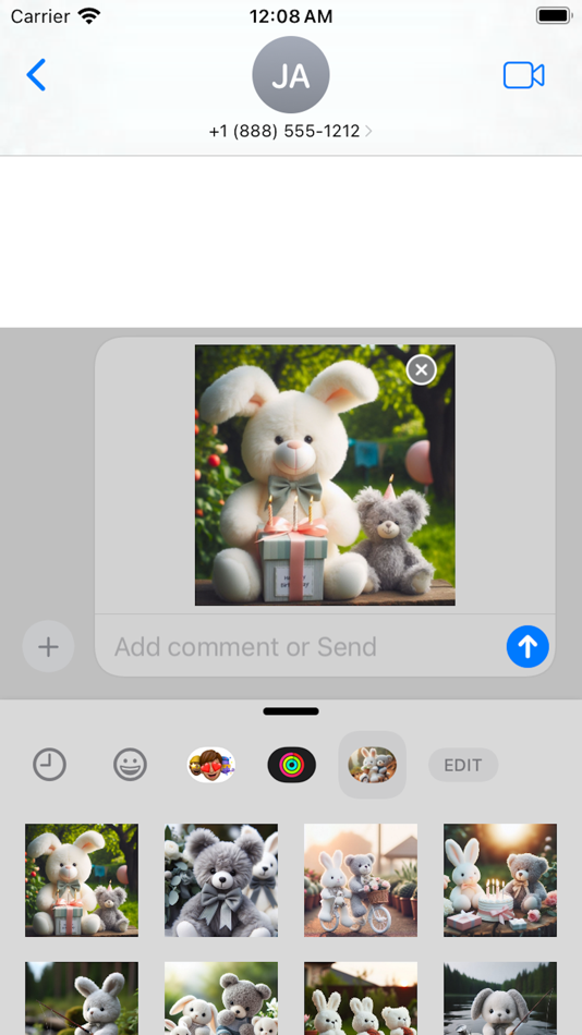 Bear & Rabbit 2 Stickers pack - 2.0 - (iOS)