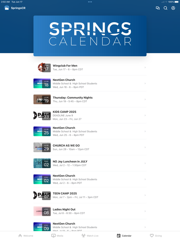 SpringsCR iPad screenshot 4 - Education app