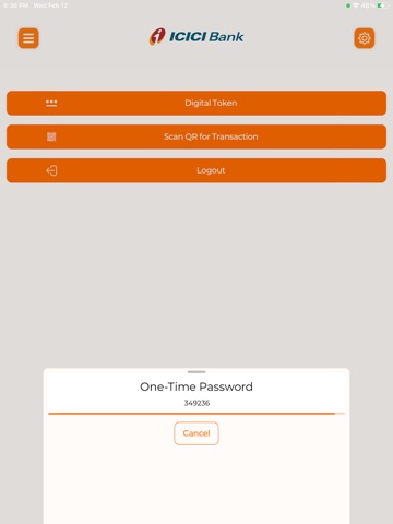 ICICI Digital Authenticator iPad screenshot