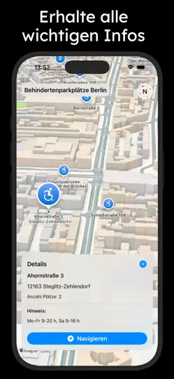 Screenshot von Behindertenparkplatz Berlin auf dem iPhone 3