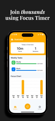 Focus Timer Task Manager & Log screenshot