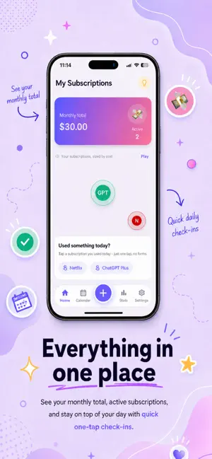 CoinSlip: Subscription Tracker screenshot 1
