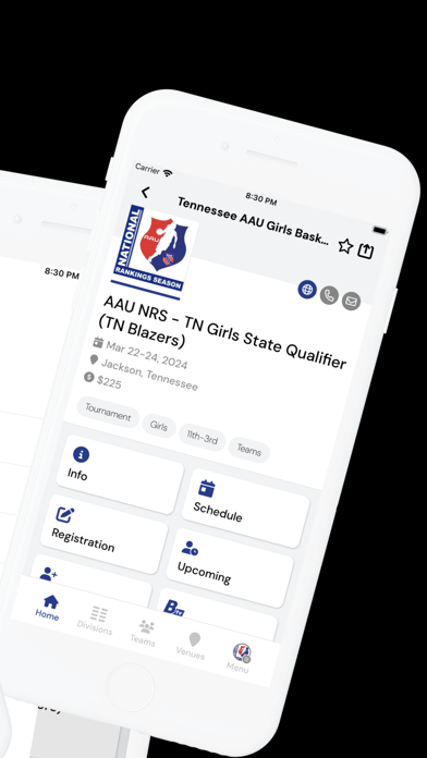 AAU Girl's Basketball NRS Screenshot