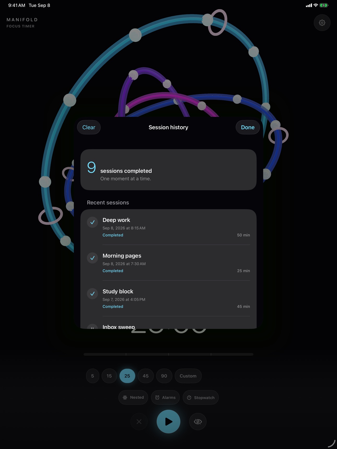 Screenshot 9 of Manifold Timer