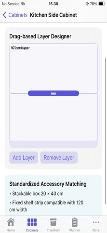 CabinetHomeStoragePlanner iPhone screenshot