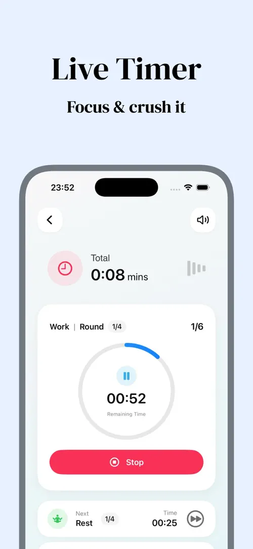 HIIT Timer Pro on iPhone: screenshot 3 of 5