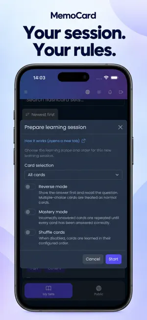 MemoCard Learn with Flashcards screenshot 2