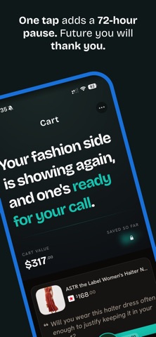CartPause: Stop Impulse Buys iPhone screenshot