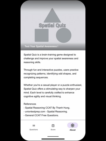 Spatial Quiz iPad screenshot