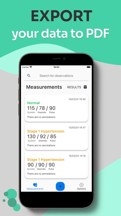 Blood Pressure Monitor Tracker Screenshot