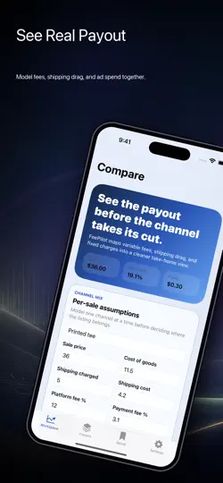 Screenshot von FeePilot Market auf dem iPhone 1