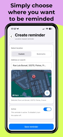 Remind Me: Location Reminder screenshot