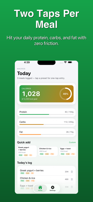 Macro Tracker - Simple Diet Screenshot 1 of 5