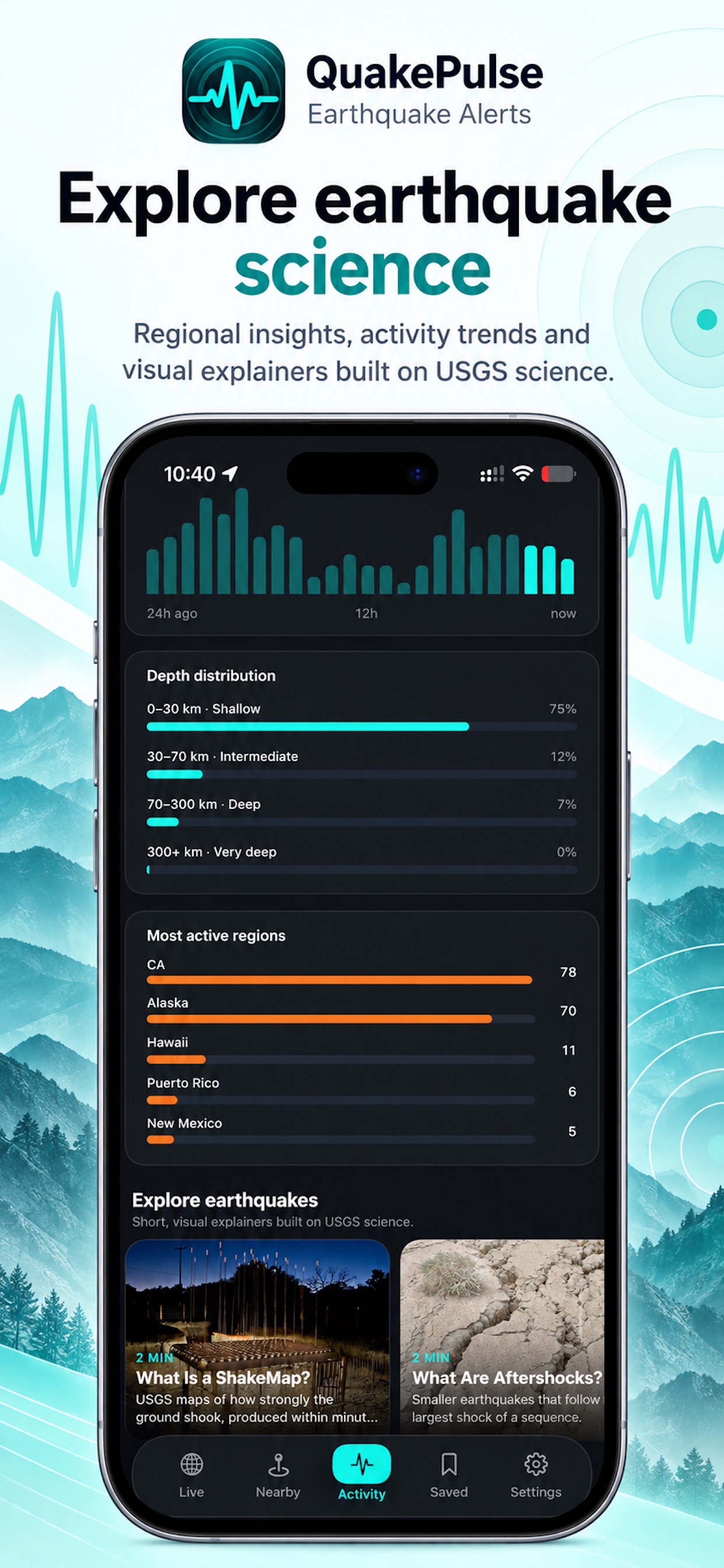 Screenshot 8 of QuakePulse: Earthquake Alerts