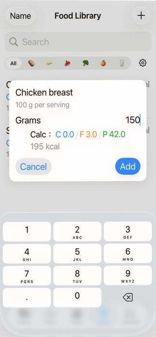 CFP Tracker - Calorie & Macro Screenshot 4 of 6
