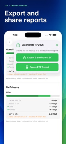 TOT: Time Off Tracker Screenshot 6 of 6