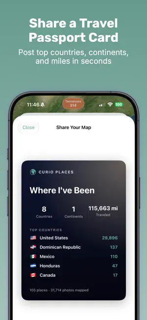 Curio: Travel Map & Countries screenshot 4