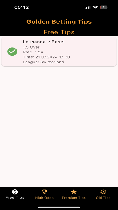 Golden Betting Tips Screenshot