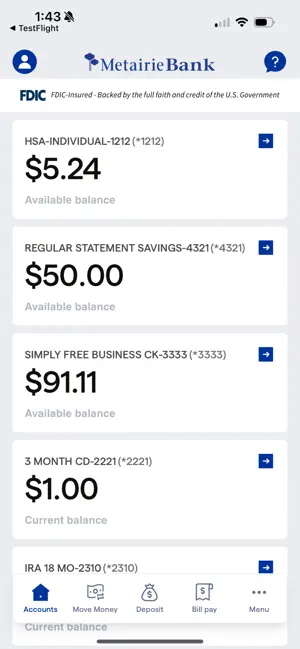 Metairie Bank Mobile screenshot 2