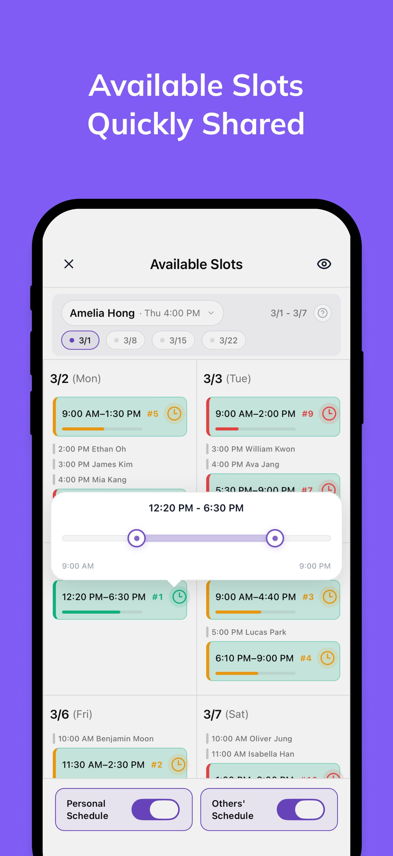 SSAMIT: Tutor Schedule App