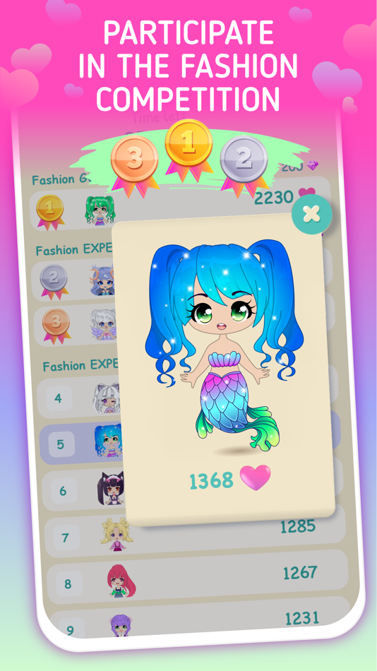 #4. Chibi Doll Maker Dress Up Game (iOS) 由: TOPHOPSTUDIO LTD