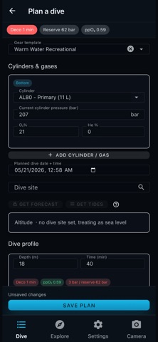 Dive Wise App Screenshot 1 of 5