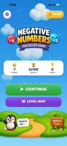 Negative Numbers - Math Learn iPhone screenshot