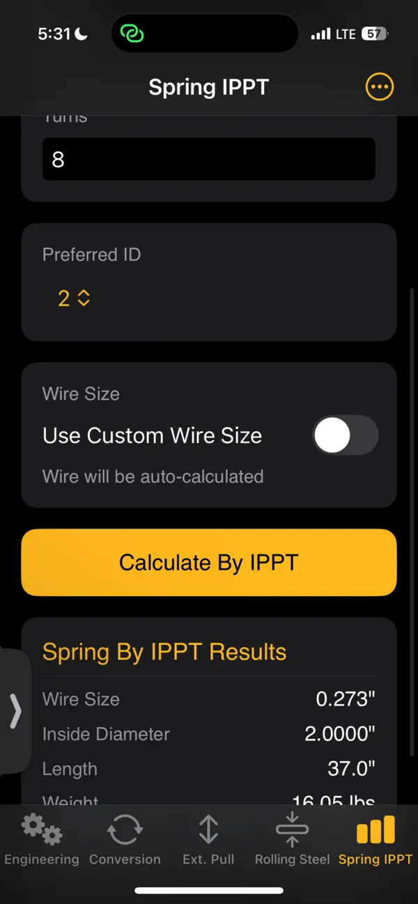 Screenshot #3 pour IDC Spring Calculator