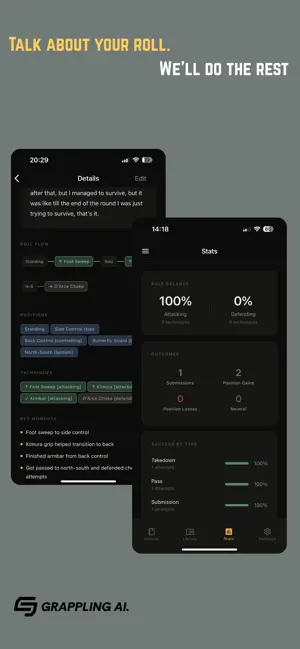 Grappling AI: BJJ Voice Notes screenshot 1