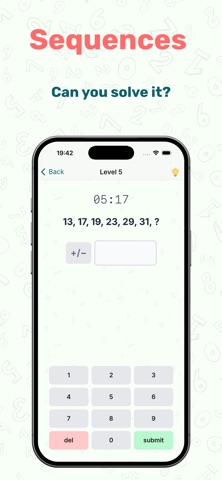Solve 5 - mental math screenshot