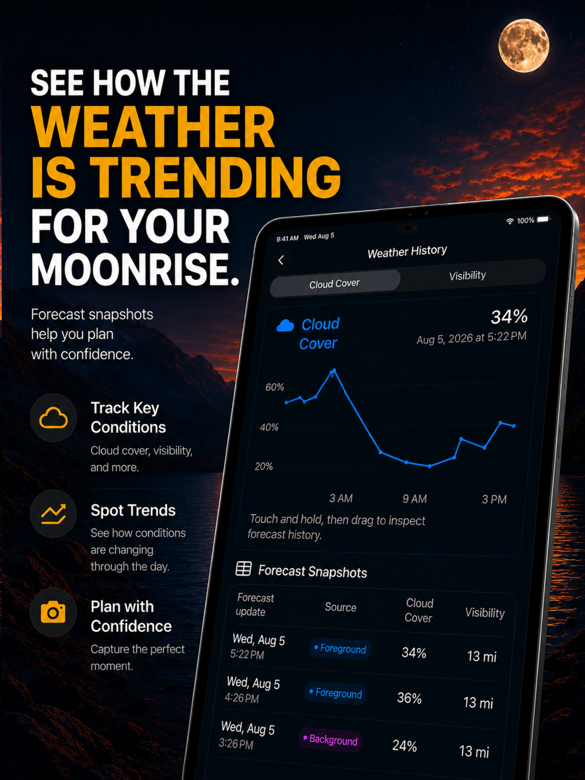 Mooncaster: Moon Phase Tracker screenshot 8
