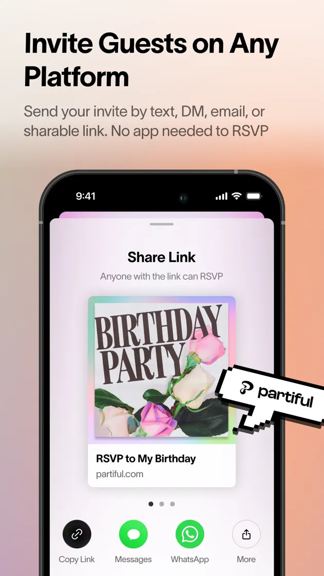 Partiful, App Store screenshot 3