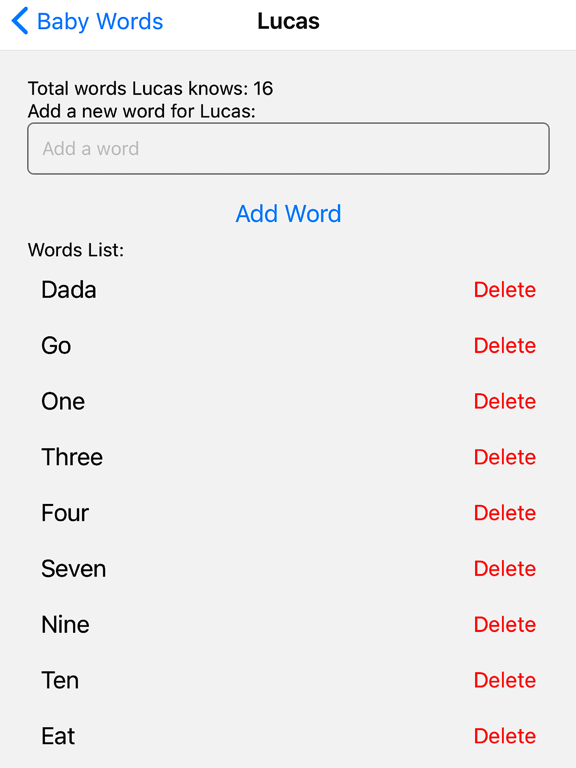 Screenshot #6 pour Baby Word Log