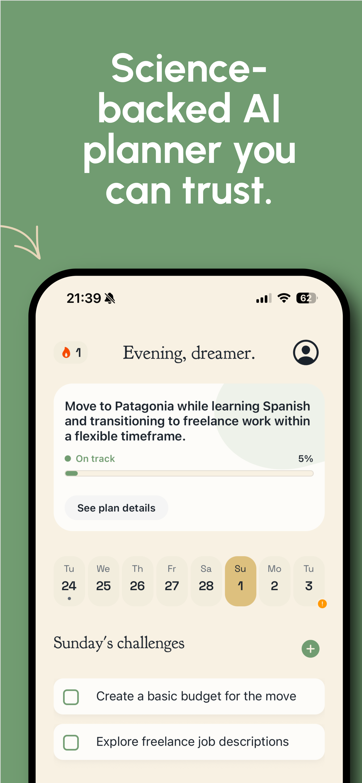 Weekly AI Planner - Luna Coach screenshot 4