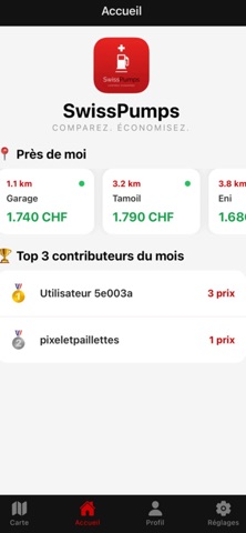 SwissPumps screenshot