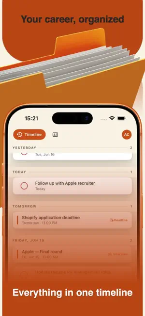 CareerTimeline - Job Tracker screenshot 1