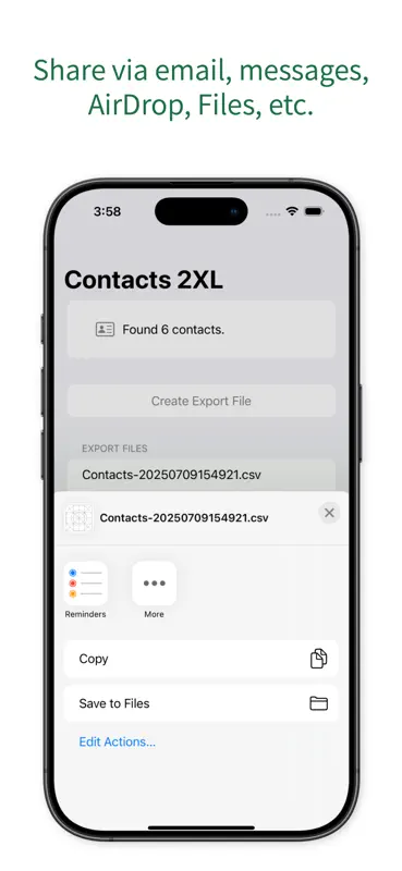 Contacts2XL screenshot 2 of 4