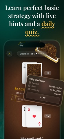 TrueCount Blackjack 21 Trainer iPhone screenshot