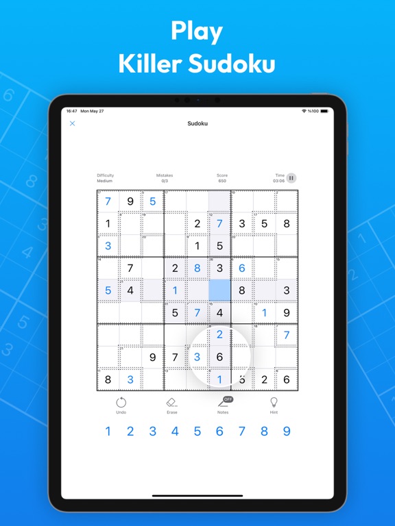 Sudoku: Killer, Classic Sudoku iPad screenshot 2 - Games app