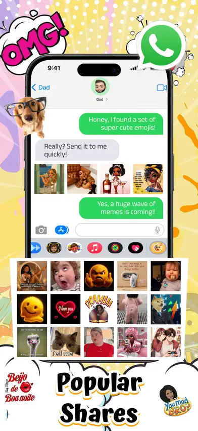 Light emoji: Memes & Stickers screenshot 5