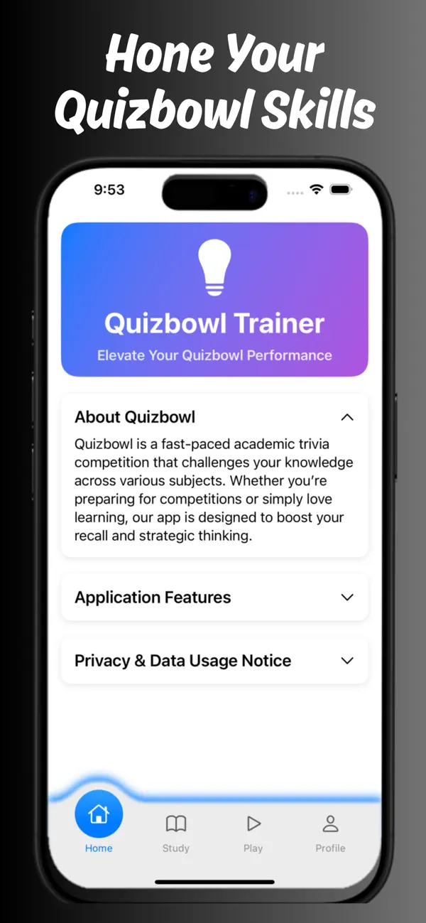 Screenshot #1 pour Quizbowl Trainer