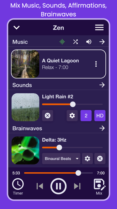 ReliefMix Affirmations & Sound Screenshot