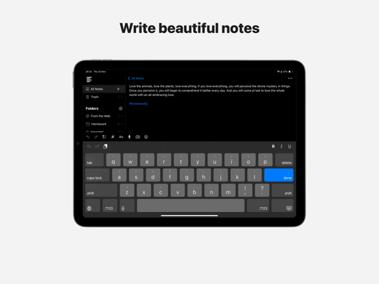 Lines | Beyond Notes iPad screenshot 1 - Productivity app